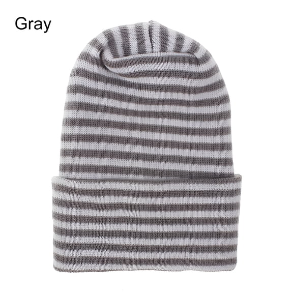 TELOLY Cotton Headwrap Newborn Hospital Cap Infant Striped Fetal Hat Baby Boy Girl Beanie Hat