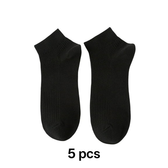 TELOLY Cotton Socks for Men,Soft and Delicate Ankle Socks,Comfortable Socks for Men 9-12,Black