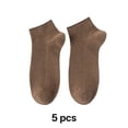 thumbnail image 1 of TELOLY Cotton Socks for Men,Soft and Delicate Ankle Socks,Won’T Shrink Socks for Men 9-12,Coffee, 1 of 2