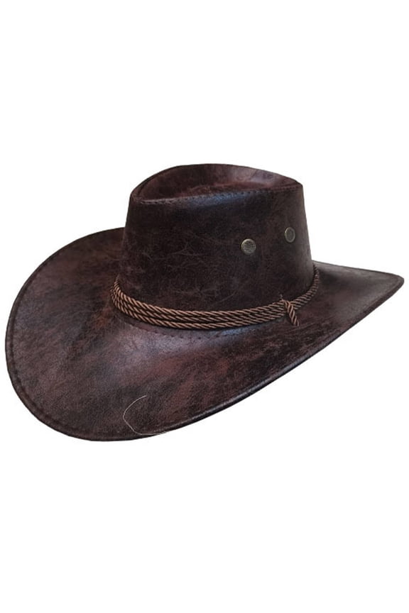 Cowboy Hat,3D Wide Brim Cowgirl Hat for Sun Protection,Moisture-Wicking Sweatband Safari Hat,Brown