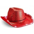 thumbnail image 1 of TELOLY Cowboy Hat,Interactive LED Cowgirl Hat with Color-Changing Lights,Metallic Sequin Safari Hat for Festive Flair, 1 of 2