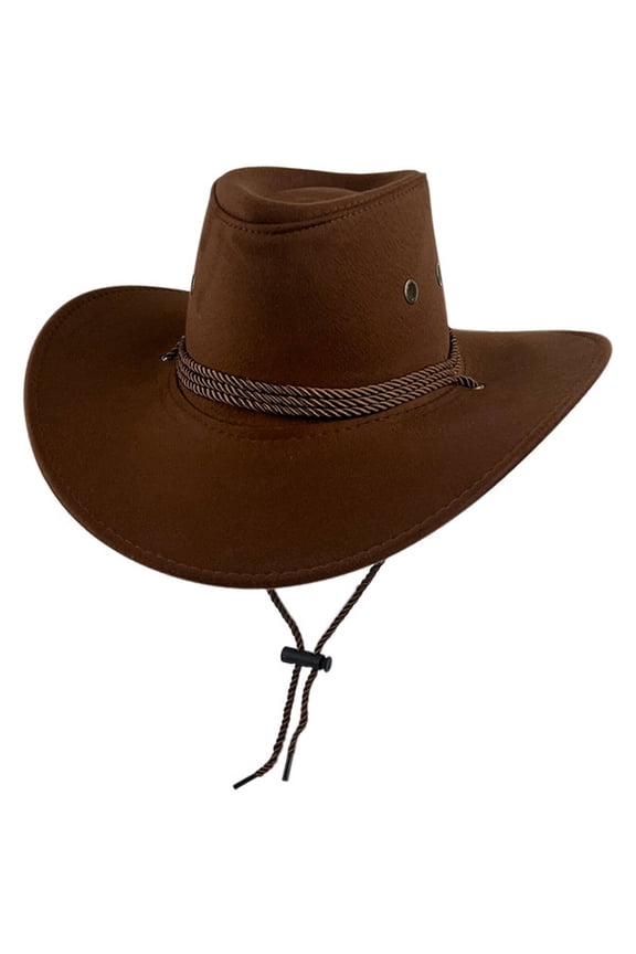 Cowboy Hat,Fashion Cowgirl Hat,Sunshield Safari Hat with Adjustable Wind Strap
