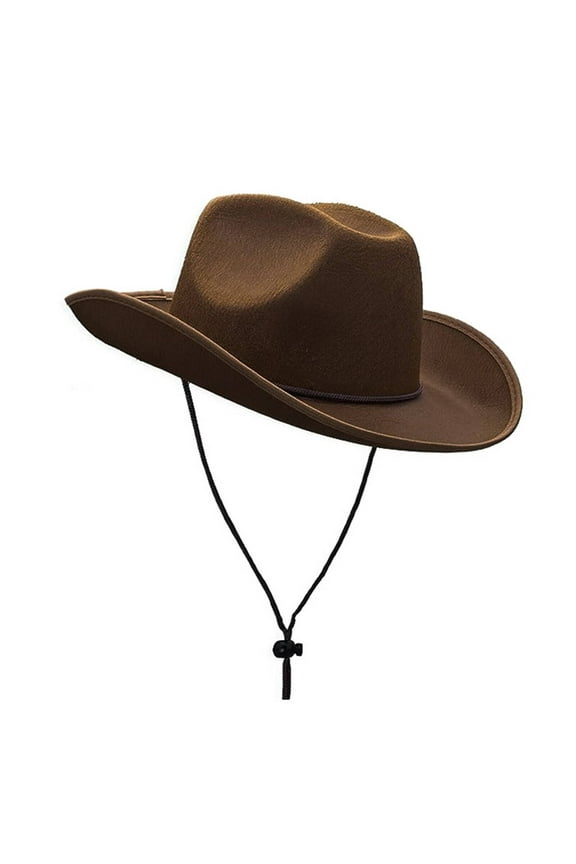 Cowboy Hat,Fashionable and Casual Design Cowgirl Hat,Structured Wide Brim Safari Hat,Brown