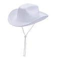 thumbnail image 1 of TELOLY Cowboy Hat,Fashionable and Casual Design Cowgirl Hat,Structured Wide Brim Safari Hat,White, 1 of 5