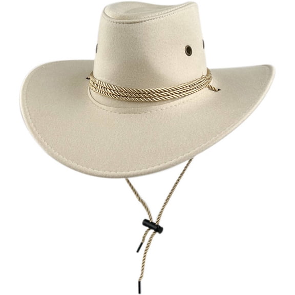 TELOLY Cowboy Hat,Trendy Cowgirl Hat,Flexible Safari Hat with Adjustable Fit