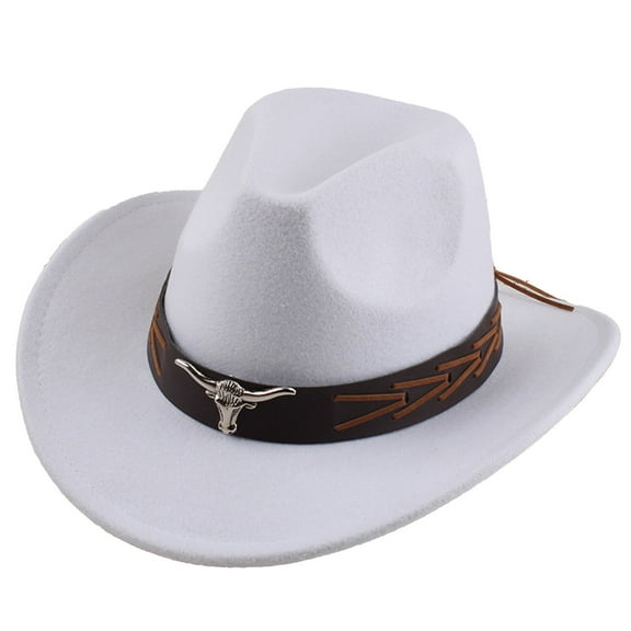 TELOLY Cowboy Hat,Trendy Wide-Brim Cowgirl Hat Equipped with Moisture-Wicking Sweatband,Functional Safari Hat with Adjustable Windproof Strap,String