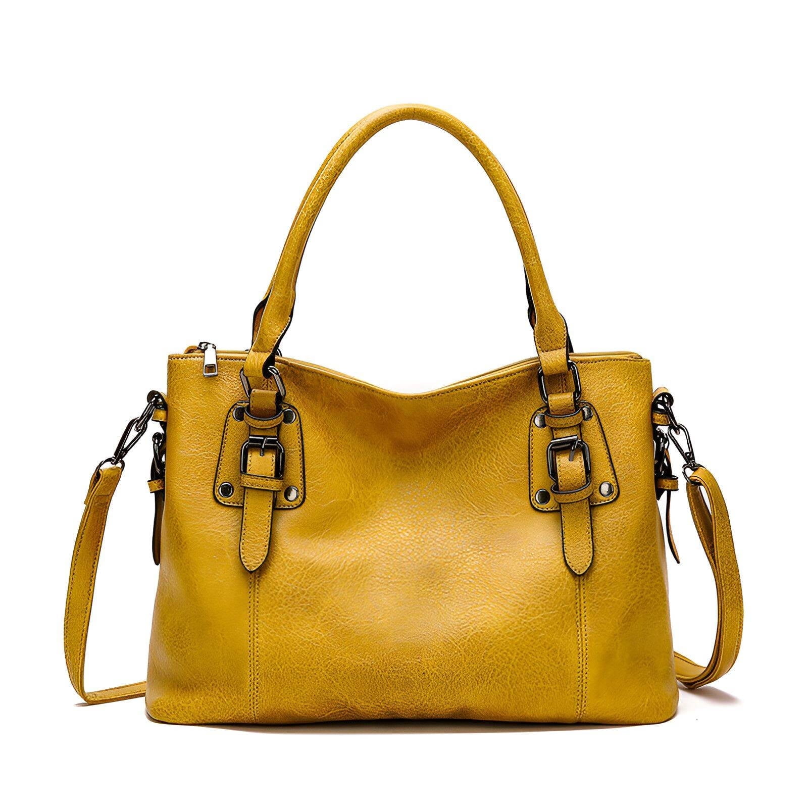 TELOLY Crossbody Bags for Women,Metal Shoulder Strap Hooks Crossbody Purses for Women,Versatile Carry Options Womens Purses and Handbags,Yellow