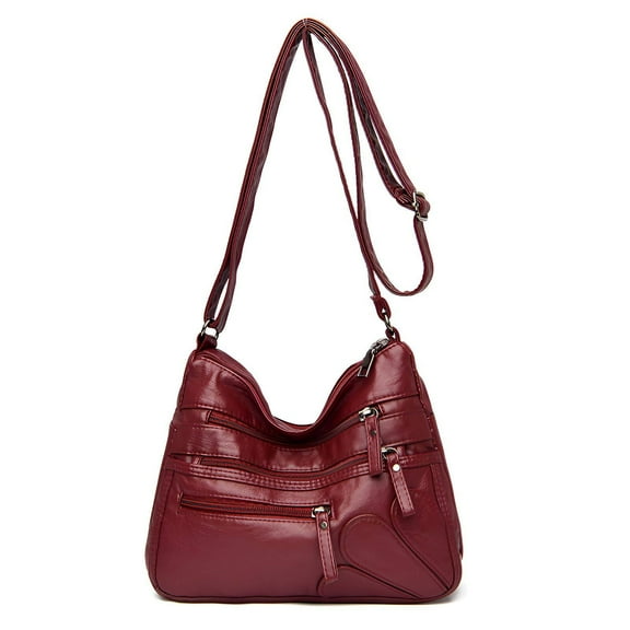 TELOLY Crossbody Bags for Women,Spacious Interior Layout Womens Purses and Handbags,Easy Organized Storage Shoulder Purse,Red