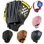 Grofry Baseball Gloves, Kids Teens Youth Durable Leather Softball Baseball Picher Mitt Left Hand Infielder Baseball Fielding Glove Outdoor Sports Training Practice Equipment