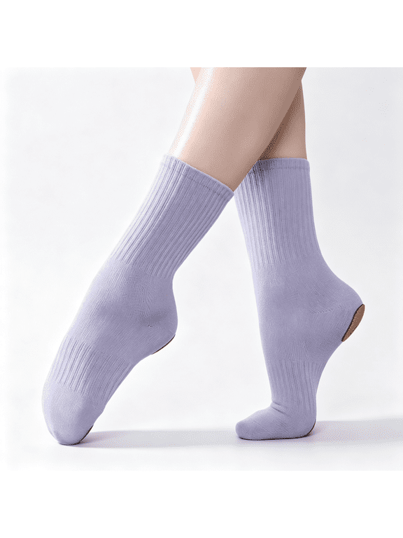 Dance Socks for Women and Girls Barre Socks with Grips Non Slip Breathable Cotton Ballet Foot Covers Ballet Grip Socks