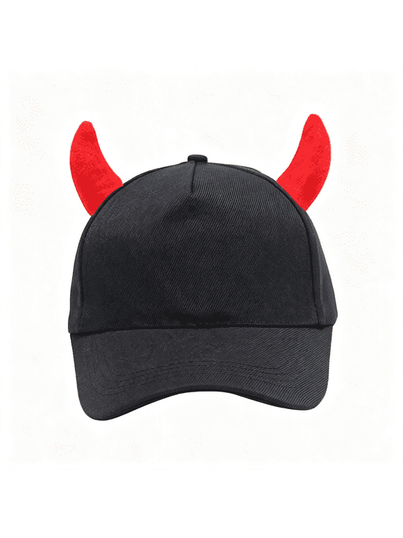 Devil Horn Baseball Cap Hat with Horns