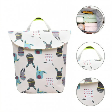 TELOLY Diaper Bag,6.1"*2.8"*8.7" Baby Bags for Boys,Polyester Diaper Bag Girl,White