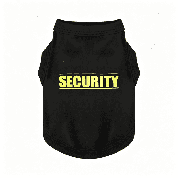 TELOLY Discover Cozy Cotton Canine Wear:Soft,Lightweight,And Breathable Dog Shirt Vest with Eye-Catching Graphics(Security),Keeping Your Furry Friend Warm and Comfy! Black Xxs