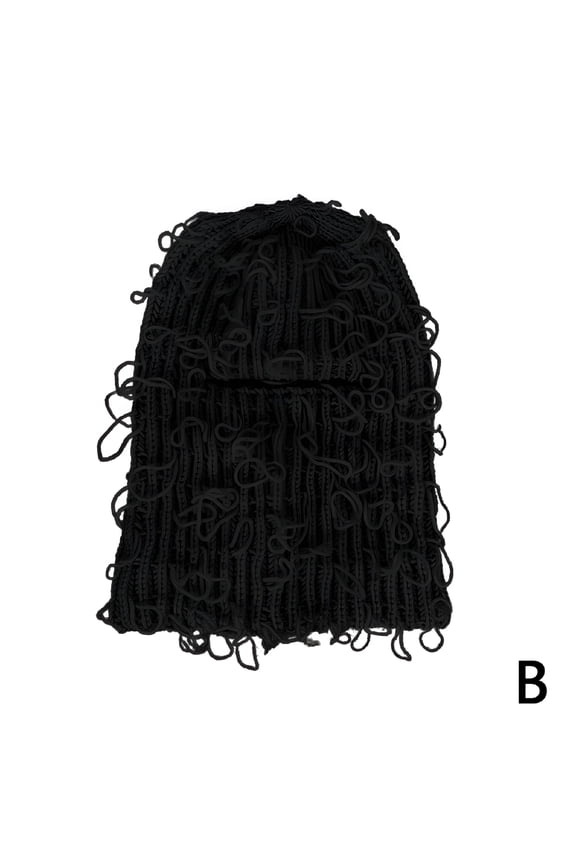 Distressed Knitted Full Face Cover Ski Mask Winter Neck Warmer for Men Women