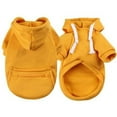 thumbnail image 1 of TELOLY Dog Clothes,Back D-Ring Design Dog Jacket,Thick Polyester Padding Wind-Resistant Material Dog Sweatshirt,Yellow,Xs, 1 of 4