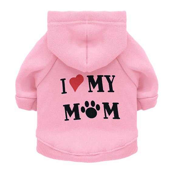 TELOLY Dog Clothes,Breathable Comfort Dog Jacket,Soft Fleece Material Soft Touch Fabric Dog Sweatshirt,Pink,Xs