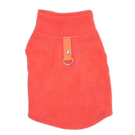 TELOLY Dog Clothes,Breathable Fabric Dog Jacket,Soft and Comfortable Fleece Material Dog Sweatshirt,Orange,S