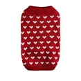 thumbnail image 1 of TELOLY Dog Clothes,Comfortable and Non-Irritating Dog Sweaters,Slim Fit Design Fashionable Heart Pattern Dog Sweatshirt,Red,S, 1 of 4