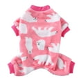 thumbnail image 1 of TELOLY Dog Clothes,Efficient Warmth Pet Pajamas,Coral Fleece Inner Heat Retention Dog Onesie,Blue,Pink, 1 of 4