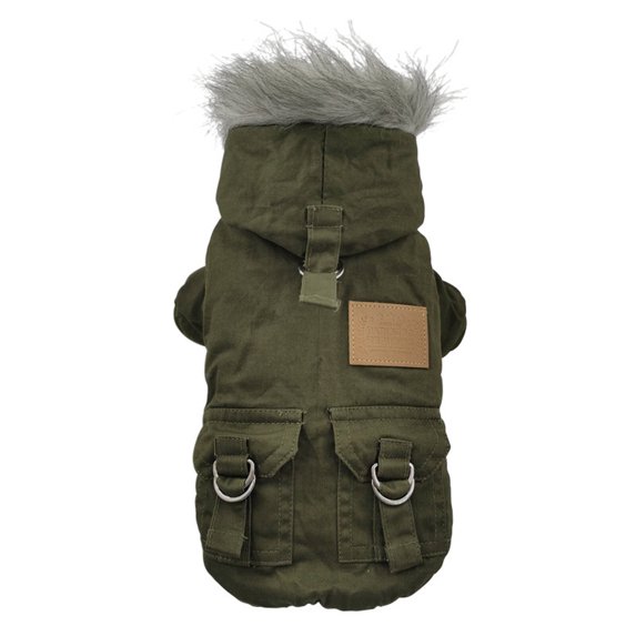 TELOLY Dog Clothes,Fits Comfortably Dog Jacket,Allows Free Movement Not Afraid of Cold Weather Pet Costumes,Green,S