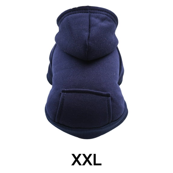 TELOLY Dog Clothes,Fleece Warming Material Dog Jacket,Warm and Comfortable Comfortable Fit Dog Sweatshirt,Navy Blue,2Xl