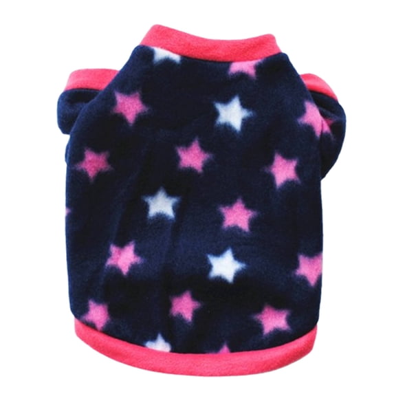 TELOLY Dog Clothes,Fleece Warmth Dog Jacket,Soft Fabric Strong Warmth Retention Dog Sweatshirt,Star,L