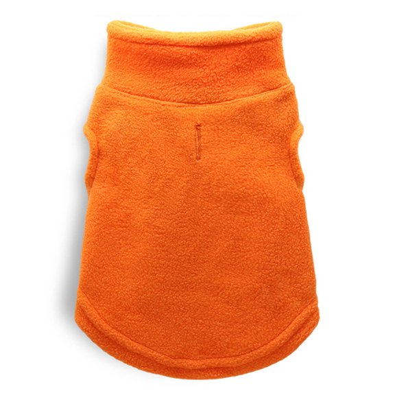 TELOLY Dog Clothes,Keeps Pet Warm Dog Jacket,Fashionable Design Comfortable and Soft Dog Sweatshirt,Orange,L