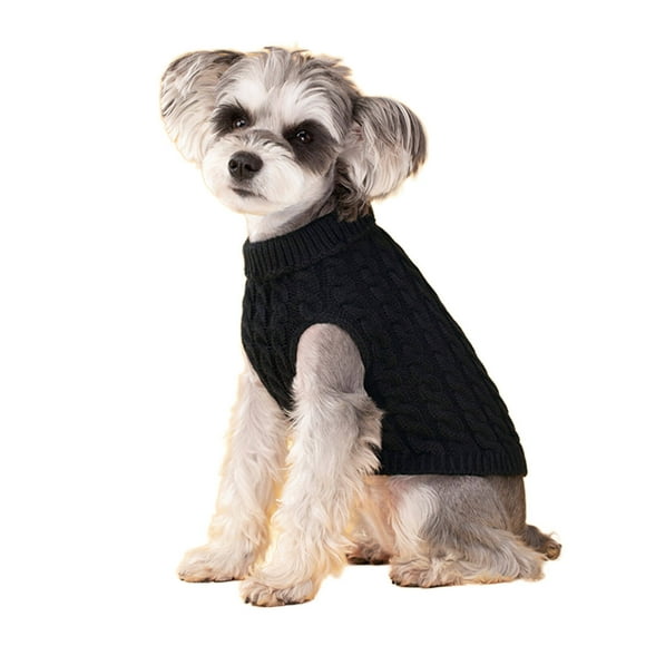 TELOLY Dog Clothes Simple-Chic Style Cute Dog Outfit Easy-On Sleeveless Dog Coat XS Black