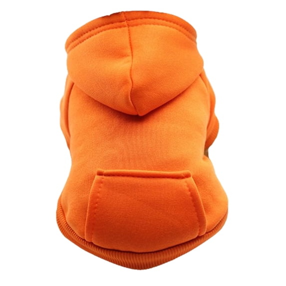 TELOLY Dog Clothes,Simple and Fashionable Cat Onesie,Comfortable Fit Fleece Warming Material Dog Sweatshirt,Orange,L