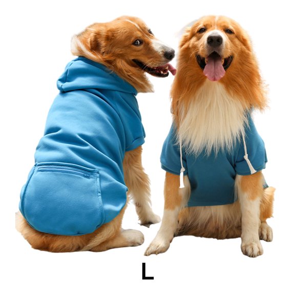 TELOLY Dog Clothes,Simple and Fashionable Dog Jacket,Warm and Comfortable Comfortable Fit Dog Sweatshirt,Blue,L