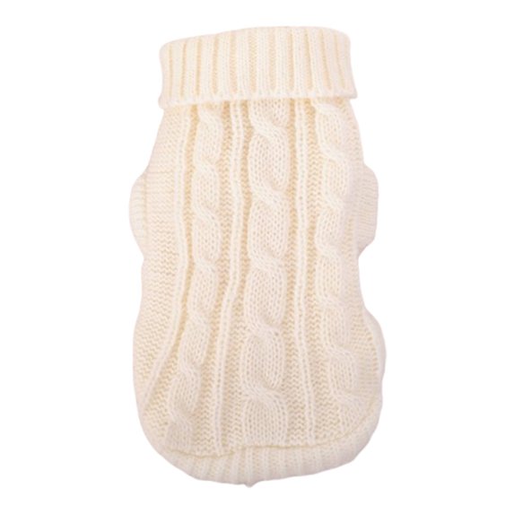 TELOLY Dog Clothes,Skin-Friendly Dog Sweaters,Warm and Cozy Cozy Fit Dog Sweatshirt,White,Xxs
