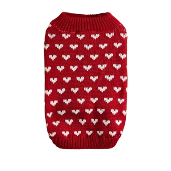 TELOLY Dog Clothes,Slim Fit Design Dog Sweaters,Comfortable and Non-Irritating Acrylic Blend Material Dog Sweatshirt,Red,Xl