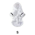 thumbnail image 1 of TELOLY Dog Clothes,Soft Flannel Material Pet Pajamas,Flannel Fabric Cold-Resistant and Warm Pet Hoodies,White,S, 1 of 4