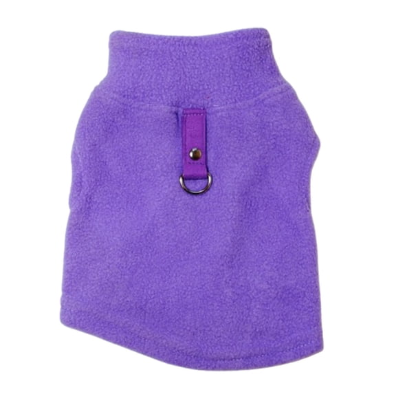 TELOLY Dog Clothes,Stylish Design Dog Jacket,Comfortable All-Day Wear Non-Restrictive Movement Dog Sweatshirt,Purple,L,Chest Girth 17.7-18.5In