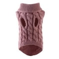 thumbnail image 1 of TELOLY Dog Clothes,Warm and Soft Dog Sweaters,Elastic Fit Classic Cable Knit Design Dog Sweatshirt,Pink,Xl, 1 of 4