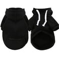 thumbnail image 1 of TELOLY Dog Clothes,Zipper Design Dog Jacket,Adjustable Fit Practical Pockets Dog Sweatshirt,Black,Xs,Chest Girth 12.6In, 1 of 4