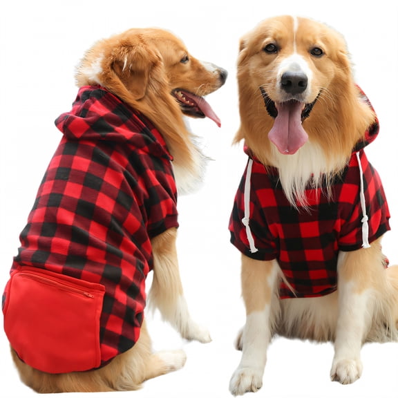 TELOLY Dog Clothes for Large Dogs,Comfortable Relaxed Design Dog Jacket,Fits Big Dogs Dog Coats for Small Dogs,Red1,S