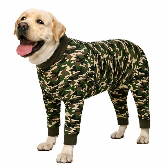 TELOLY Dog Clothes for Large Dogs,Four-Leg Full Suit Dog Jacket,Protective Outfit Design Dog Coats for Small Dogs,Green,28/2XL