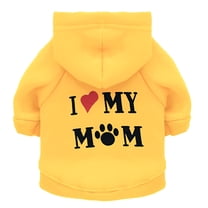 TELOLY Dog Coats for Medium Dogs,Cozy Fleece Dog Sweater,Warmth Lock Puppy Clothes,Yellow,M
