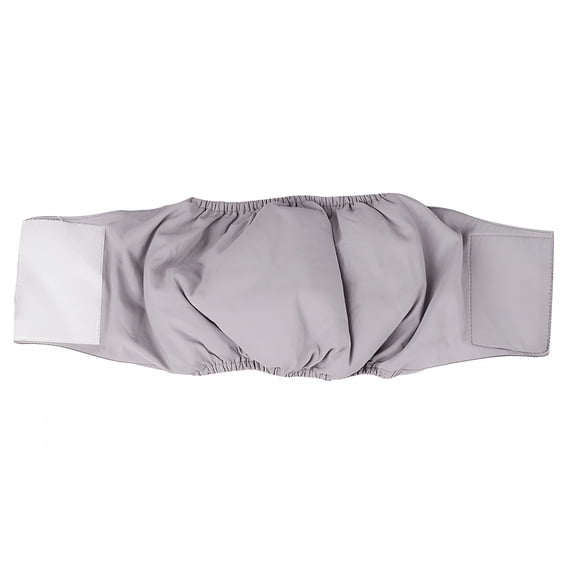 TELOLY Dog Diapers for Male Dogs 1 Pc Washable Super Absorbent Puppy Belly Bands Reusable Pet Nappies Comfortable Wraps Sanitary Pants for Small Medium Large Dogs (Grey)