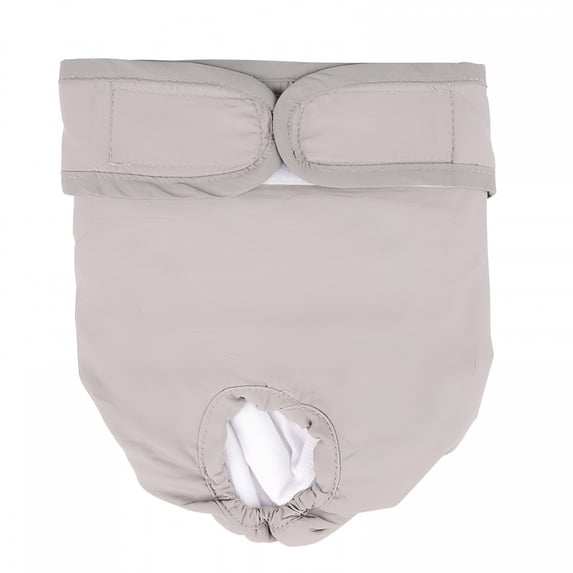 TELOLY Dog Diapers Washable & Reusable Female and Male Dog Diapers Materials Durable Machine Washable Solution for Pet Incontinence and Long Travels, Grey, L