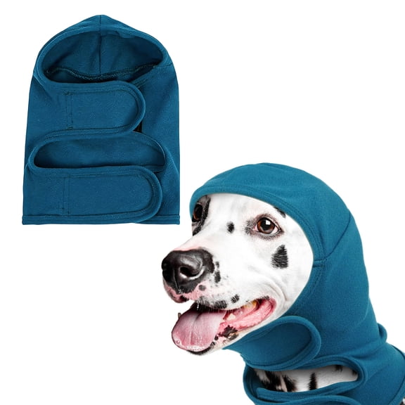 TELOLY Dog Ear Muffs Noise Protection,Soft and Breathable No Flap Ear Wraps for Dogs,Dog Ears Headband for Firework,Thunderstorm,Car Traveling,Grooming,Vacuum,Blue,S