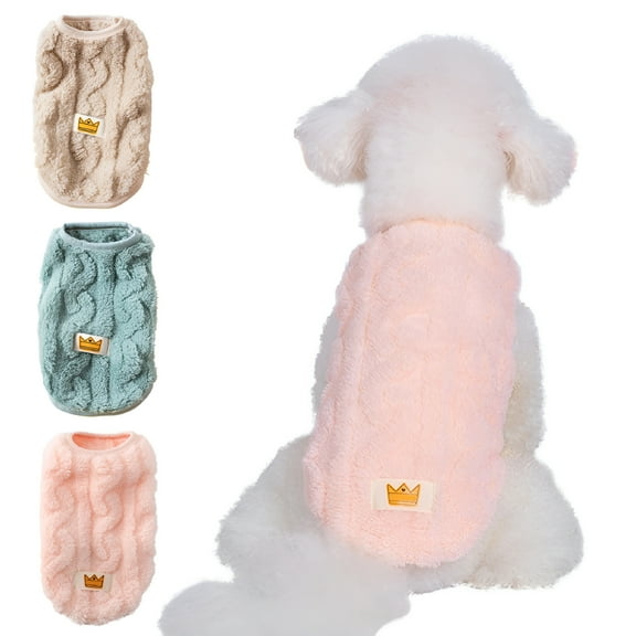 TELOLY Dog Flannel Shirt, Cold Weather Chihuahua Sweater Teacup Yorkie 3 Pack Dog Winter Coat Pet Clothing 2.2-3.3lbs