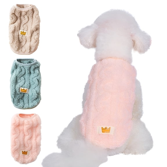 TELOLY Dog Flannel Shirt for Small Dogs, Warm Winter Coat Sweater for Chihuahua, Yorkie, Teacup Pets, Soft Autumn Clothing, 3 Pack Pet Apparel (XS, 2.2-3.3 lbs)