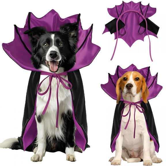 TELOLY Dog Halloween Costumes Vampire Devil Cloak Cape Costume for Small Medium Large Dogs
