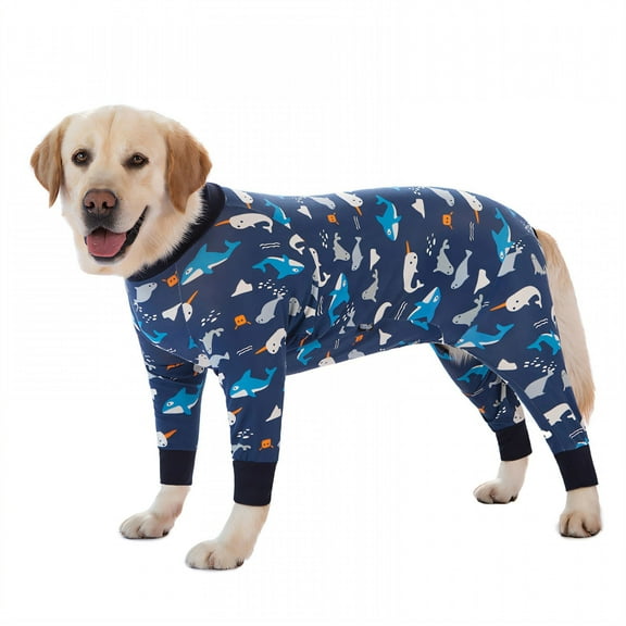 TELOLY 1Pcs Dog Onesie,Polyester Dog Sweater,Puppy Clothes,Navy1,5Xl