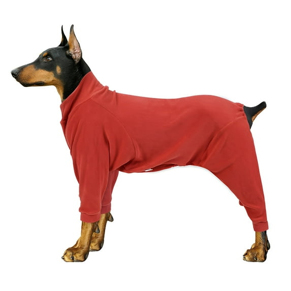 TELOLY 1Pcs Dog Onesie,Polyester Dog Clothes for Small Dogs,Dog Onesie,Orange,Xl
