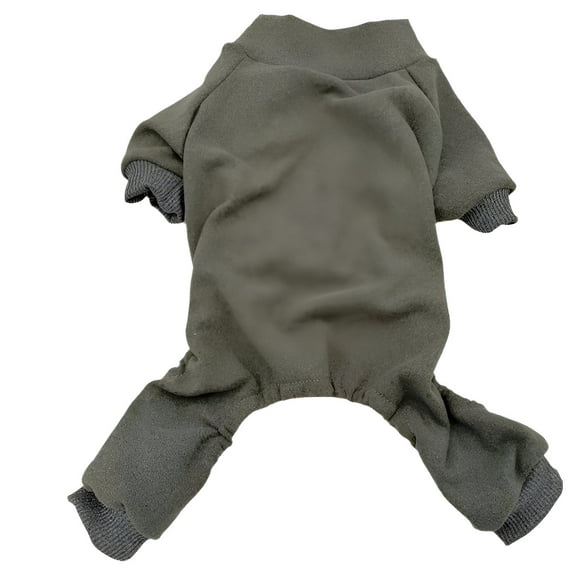 TELOLY 1Pcs Dog Pajamas,Velvet Dog Sweater,Puppy Clothes for Small Dogs Girl,Gray,Xs