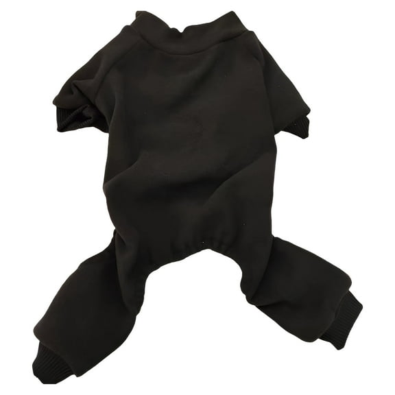 TELOLY 1Pcs Dog Pajamas,Velvet Dog Coat,Girl Dog Clothes,Black,Xs