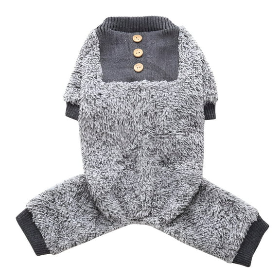 TELOLY Dog Pajamas,Free Movement Dog Shirts,Relaxed Fit Dog Bathrobe,Gray,XL